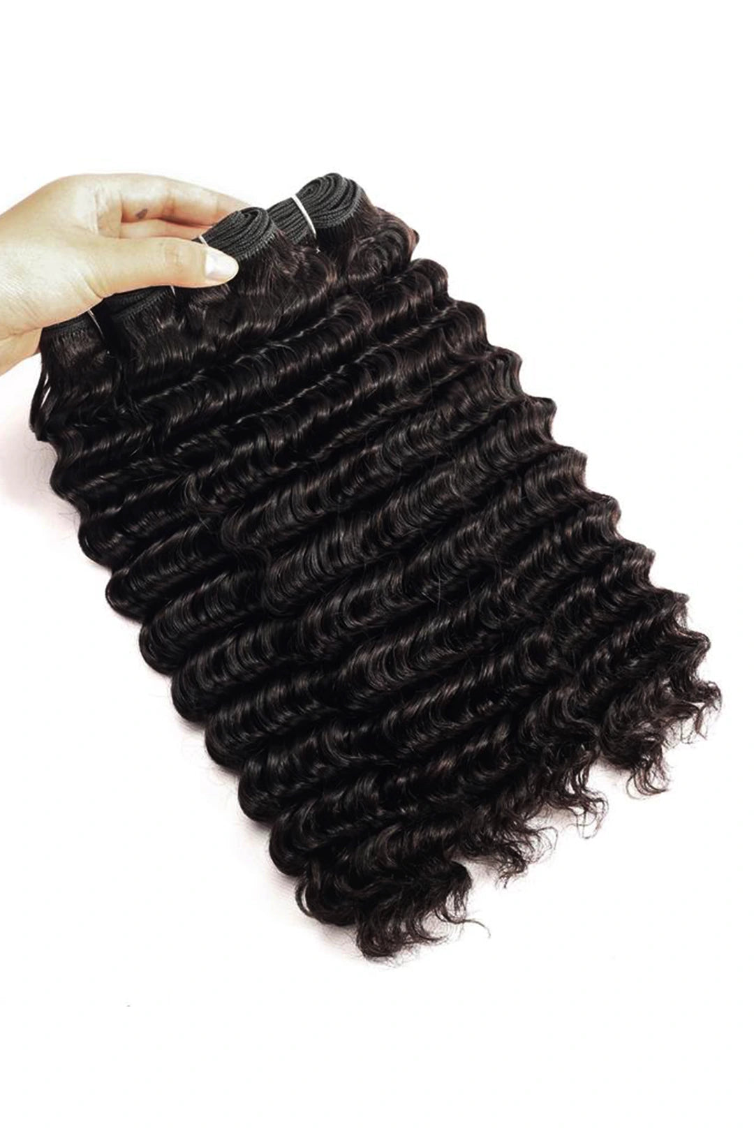 Cambodia Raw Hair Bundle Deep Wave Natural Color 12A