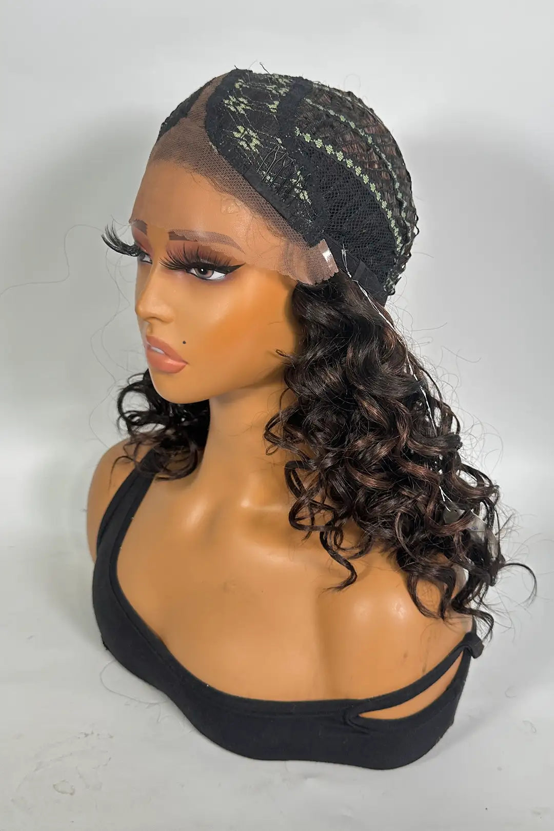 13x1x4 T-part Wig Curly #4/30 Color