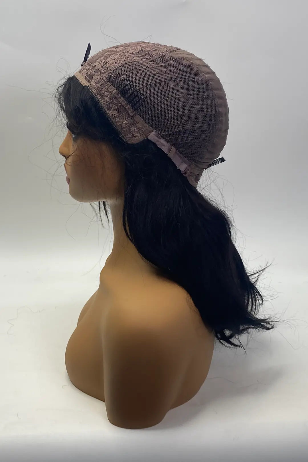 Non Lace Scalp Top Straight Wig 14 Inch Natural Color