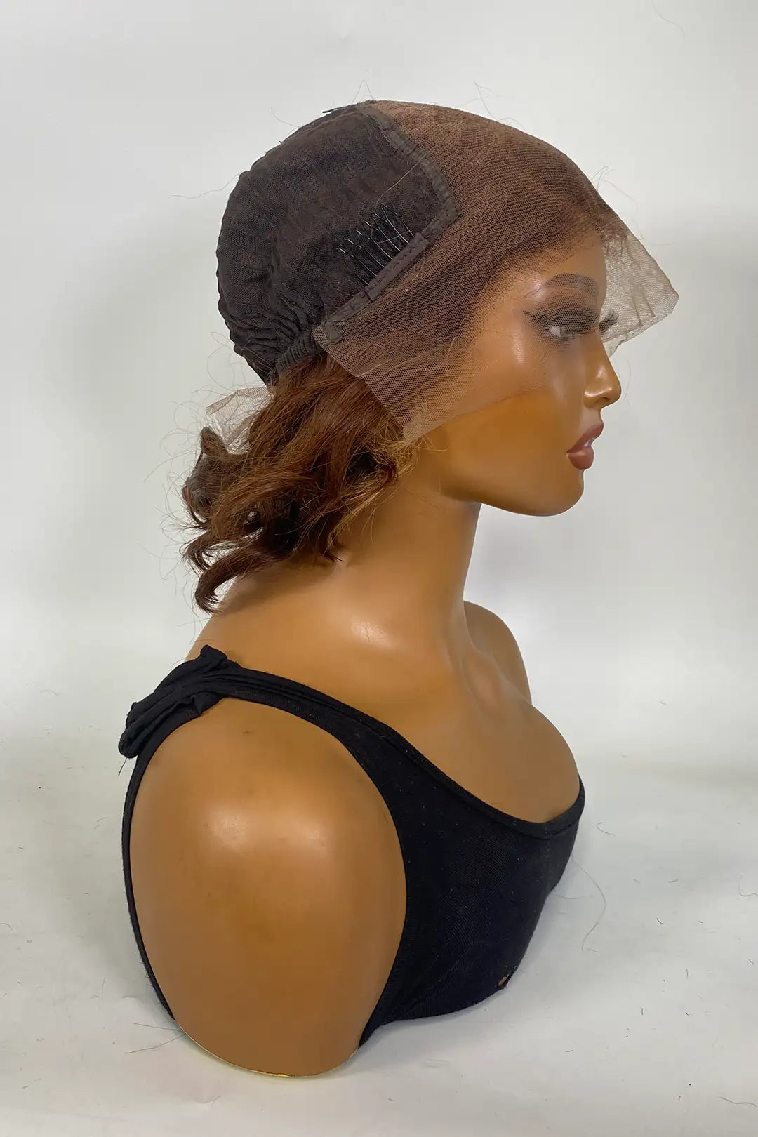 13x6 Lace Frontal Strawberry Blonde Layered Bob Wig 16 Inch