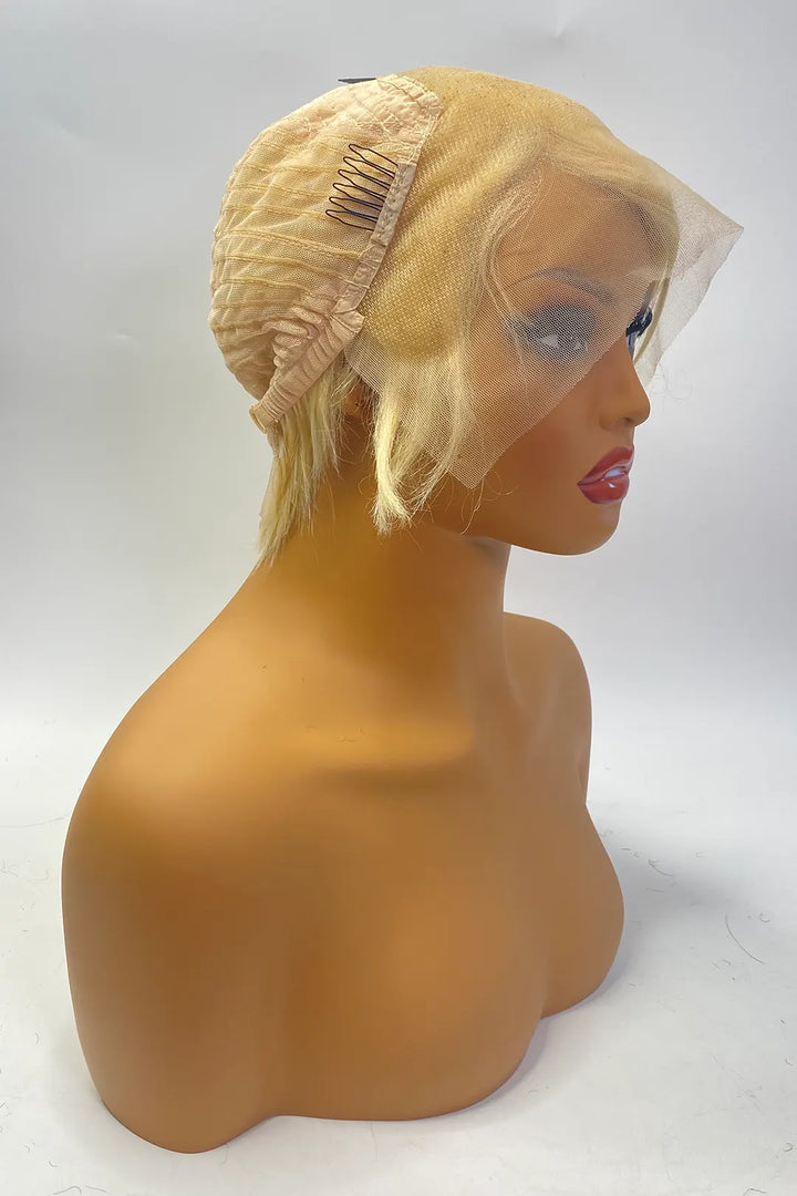 13x4 Lace Frontal Wig 6 Inch #613 Color Bob