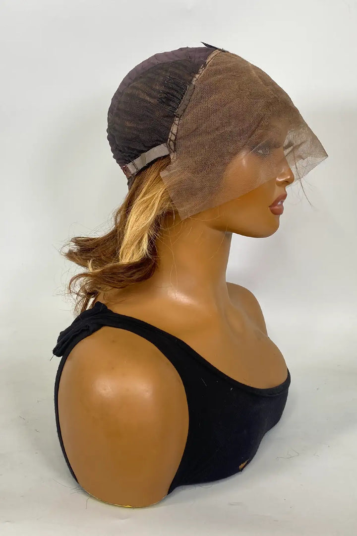 13x4 Full Lace Frontal Wig 12 Inch #27/#30 Color Bob