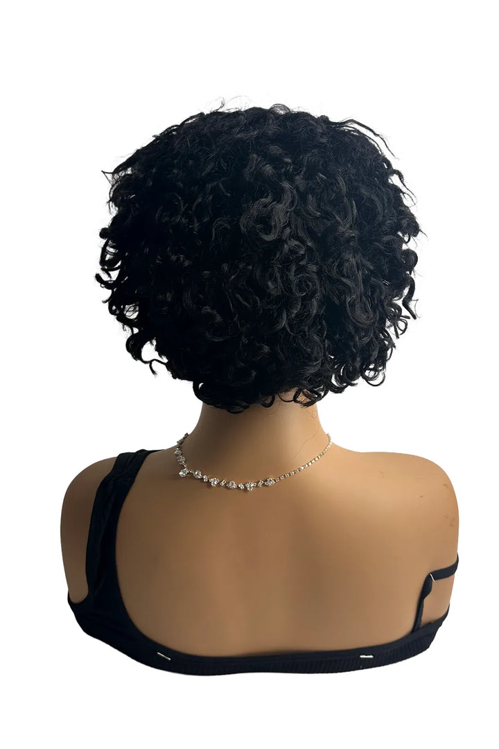 Ygwigs Headband Curly Bob Wig 6 Inch Natural Color