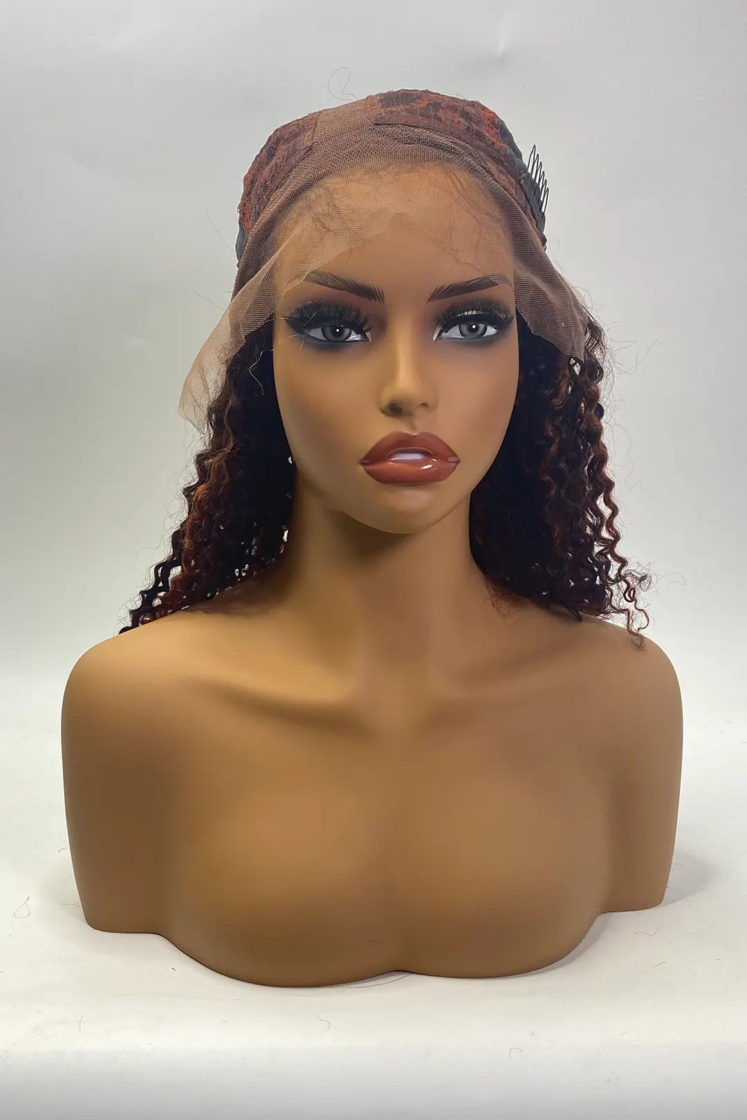 13x1x6 T-part Lace Wig 14 Inch Red Bleach Color