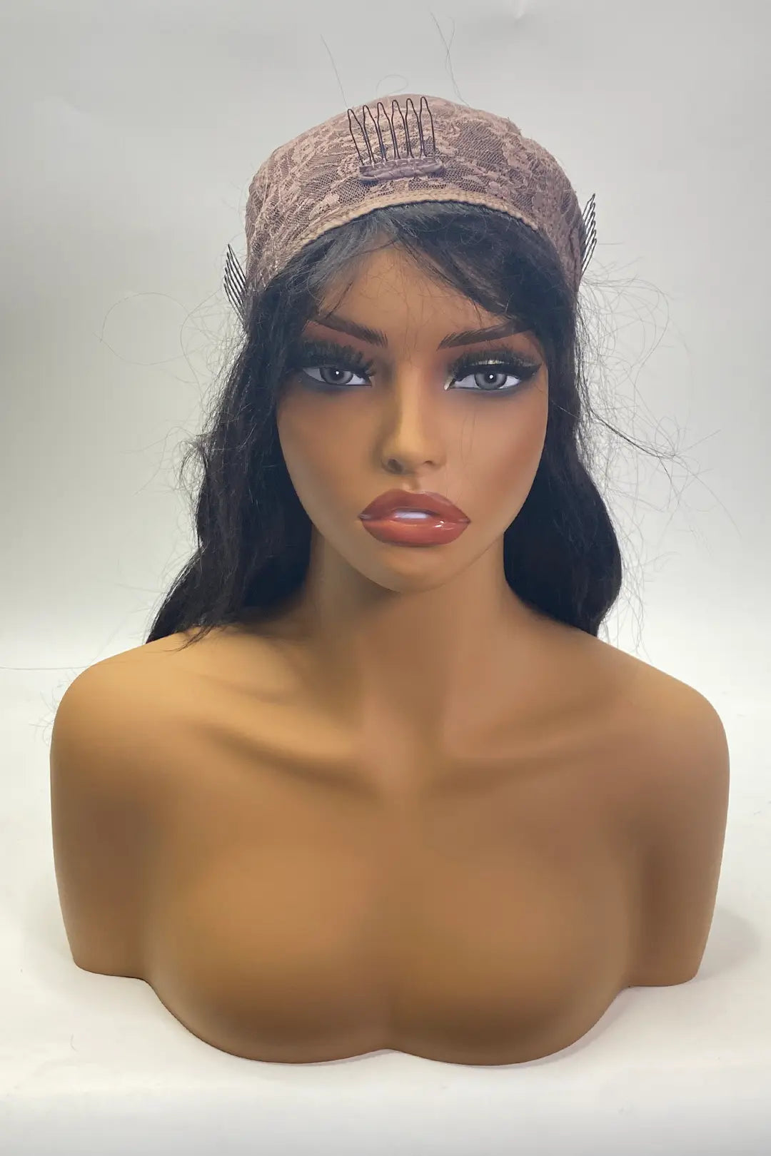 Non Lace Scalp Top Straight Wig 14 Inch Natural Color