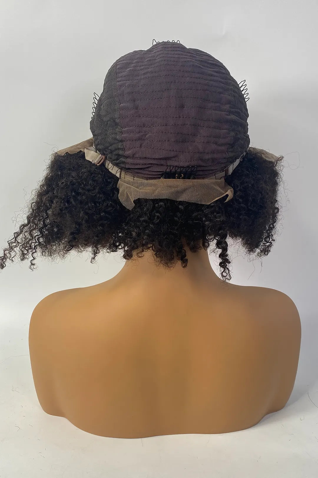 13x4 Full Lace Frontal Afro Curly 12 Inch Bob Natural Color