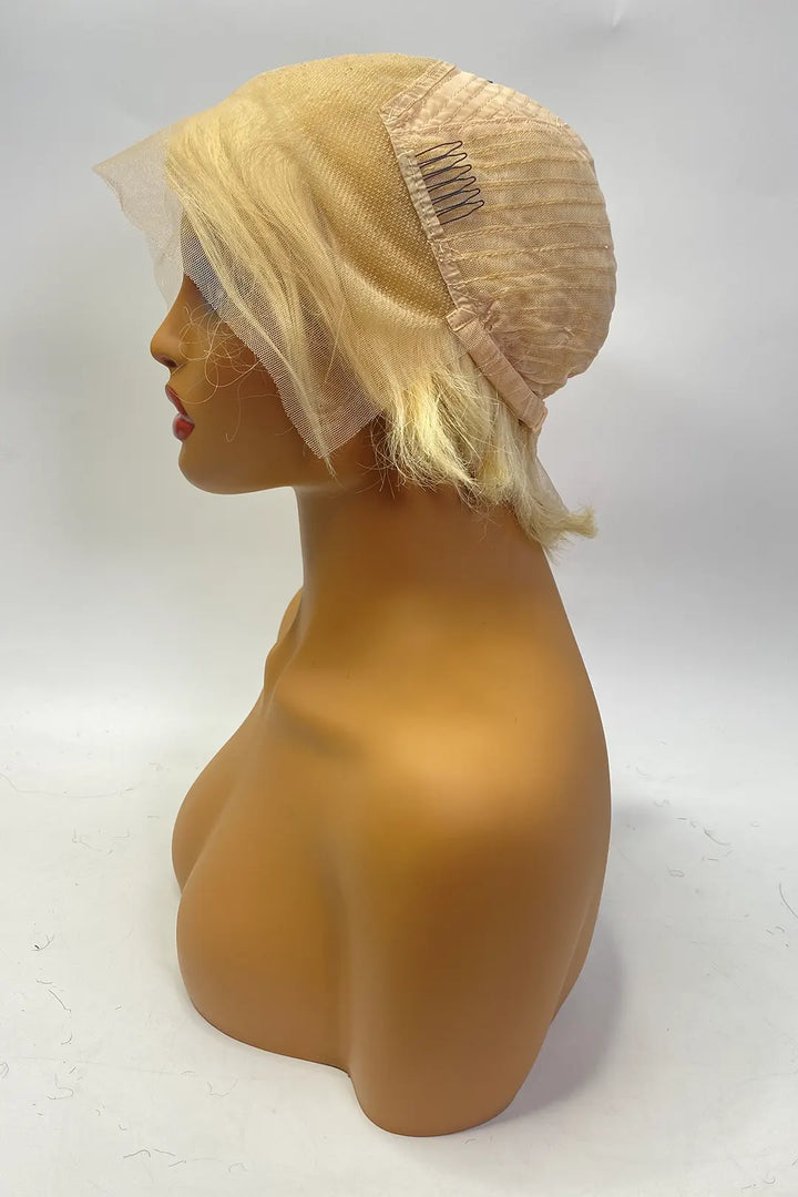13x4 Lace Frontal Wig 6 Inch #613 Color Bob