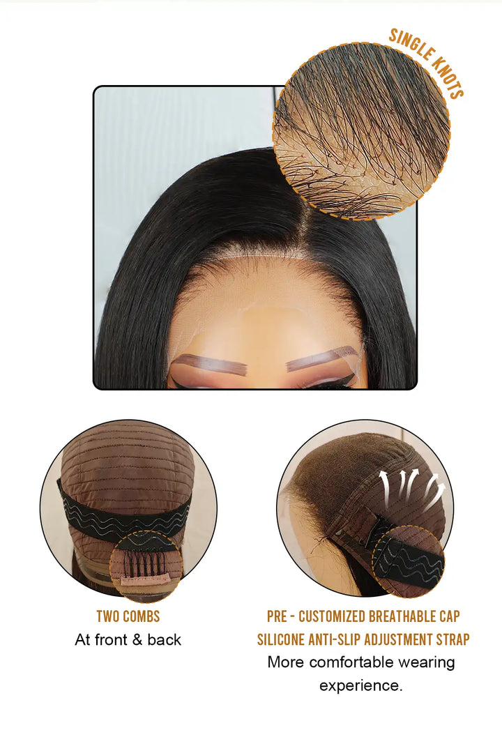 Ygwigs 7x7 HD lace closure wig cap -1