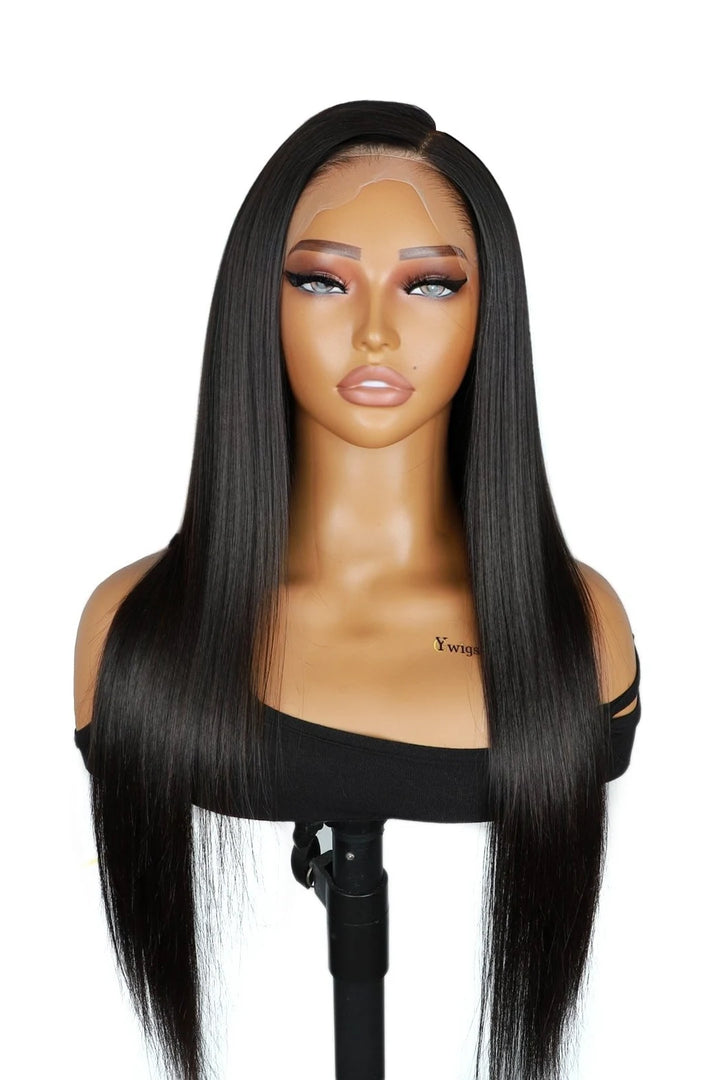 7x7 HD Lace Closure Wig Straight Hair Natural Black