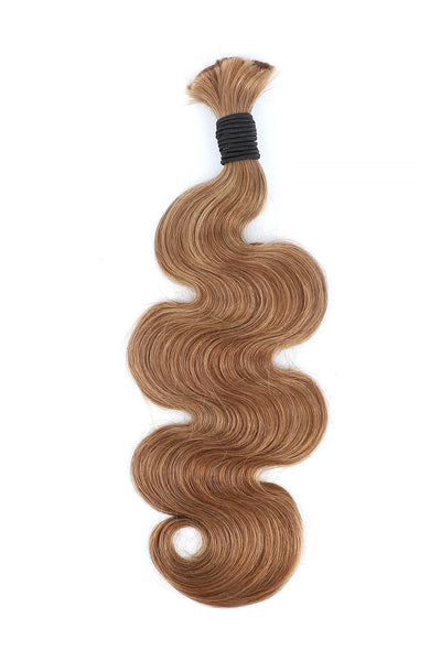 Cabello humano ondulado a granel, color rubio claro n.° 8, para trenzar