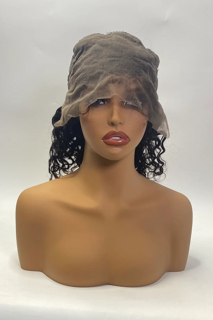 13x4 Full Lace Frontal Natural Wave Wigs 12 Inch Natural Color