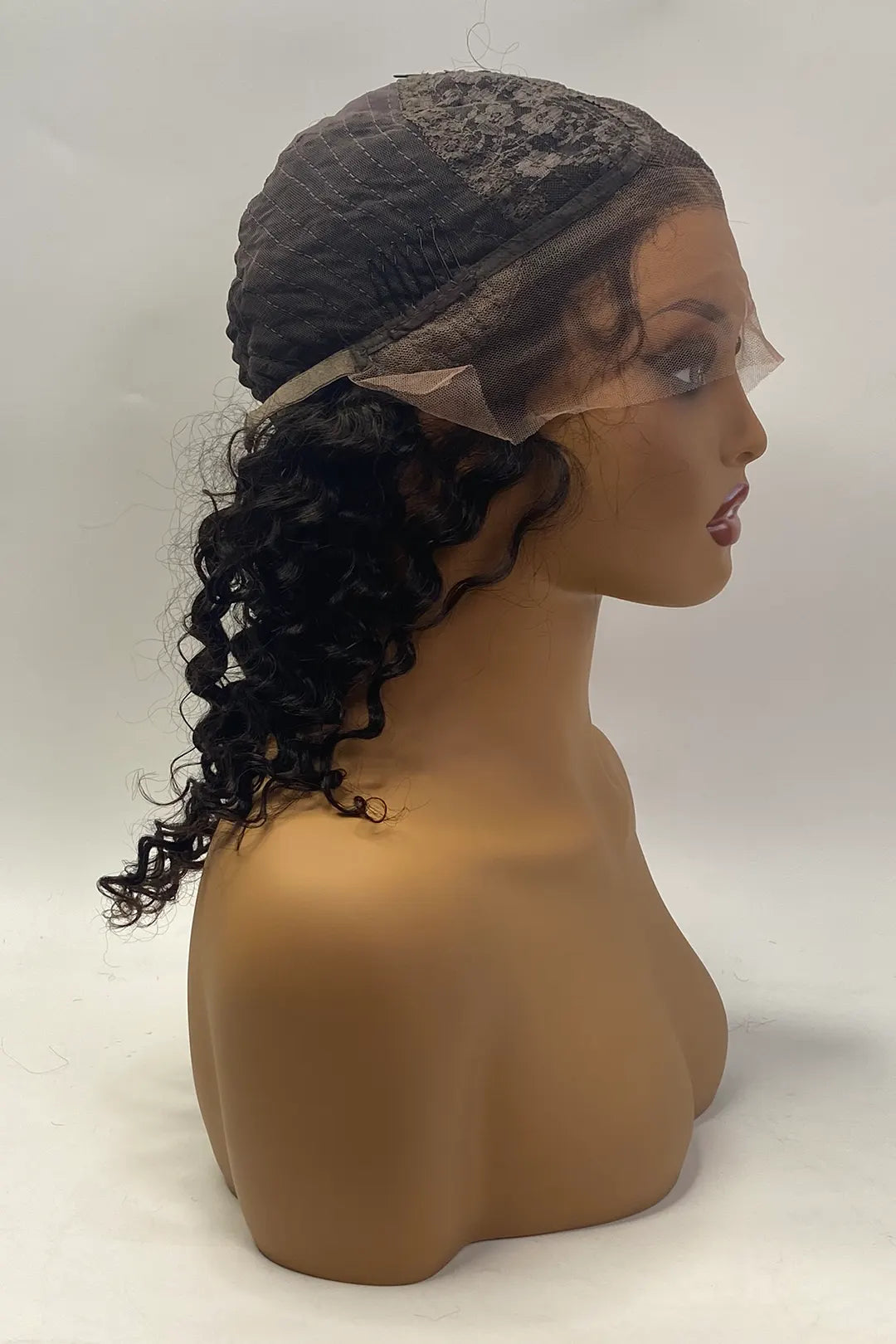 13x1x6 T-part Deep Wave Lace Wig 16 Inch Natural Color