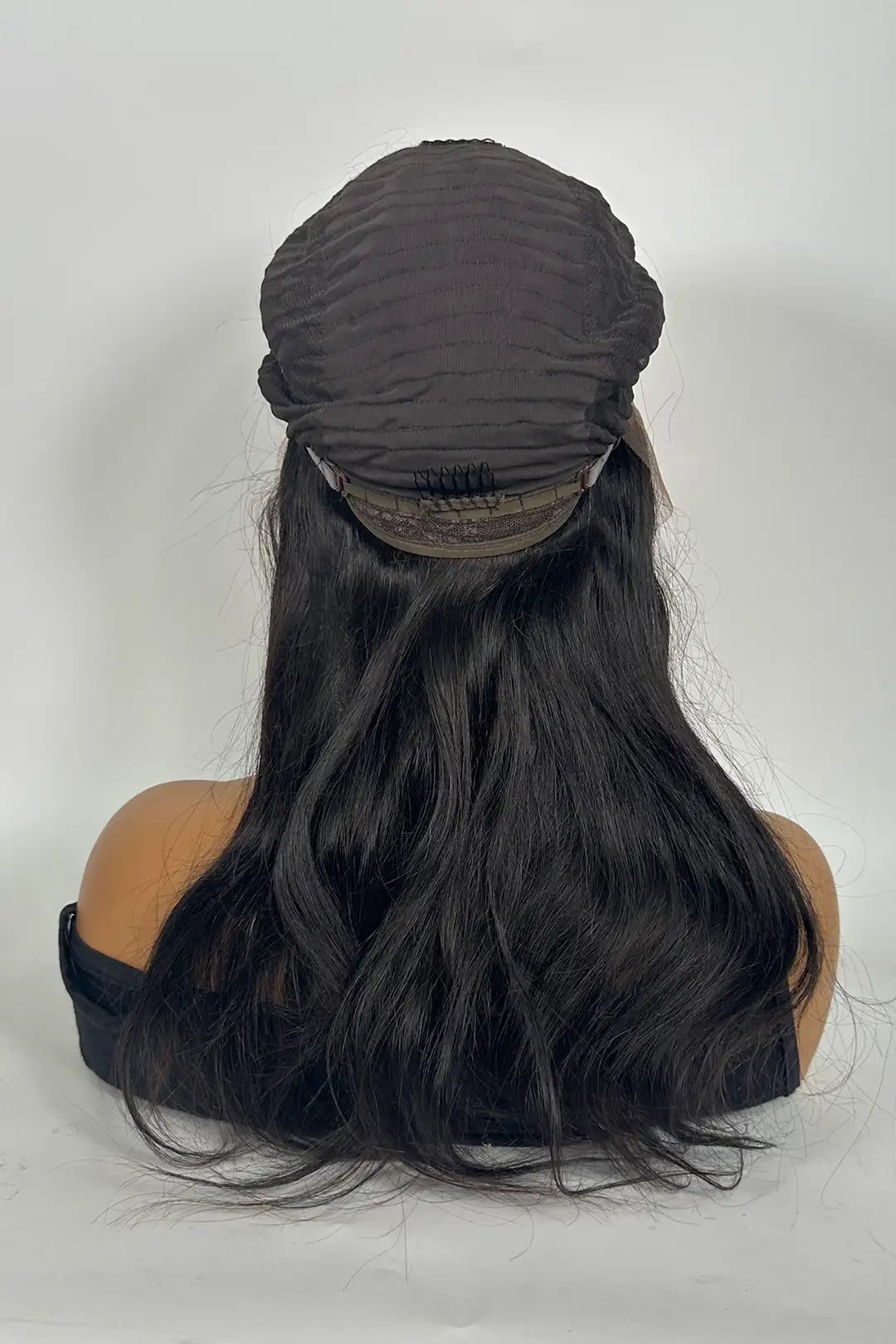 13x4 Lace Frontal with PU Silk Top Straight Wig 16 Inch Natural Color
