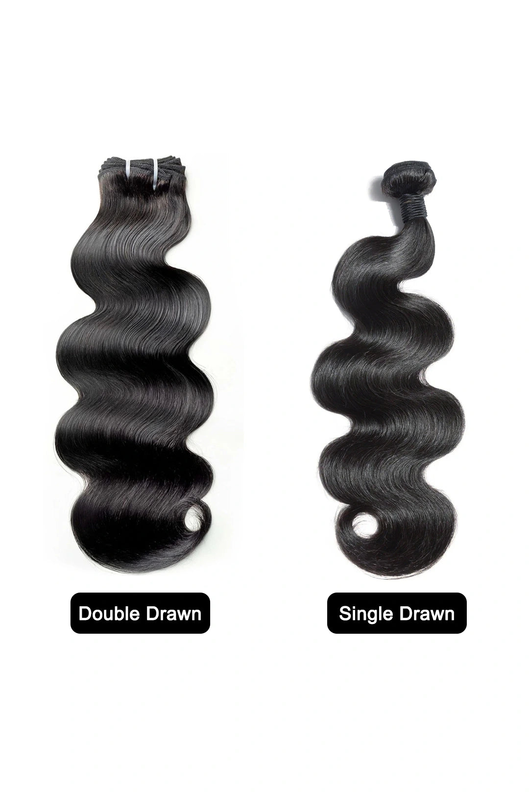 Paquetes de cabello virgen de Camboya cosidos en extensiones Body Wave