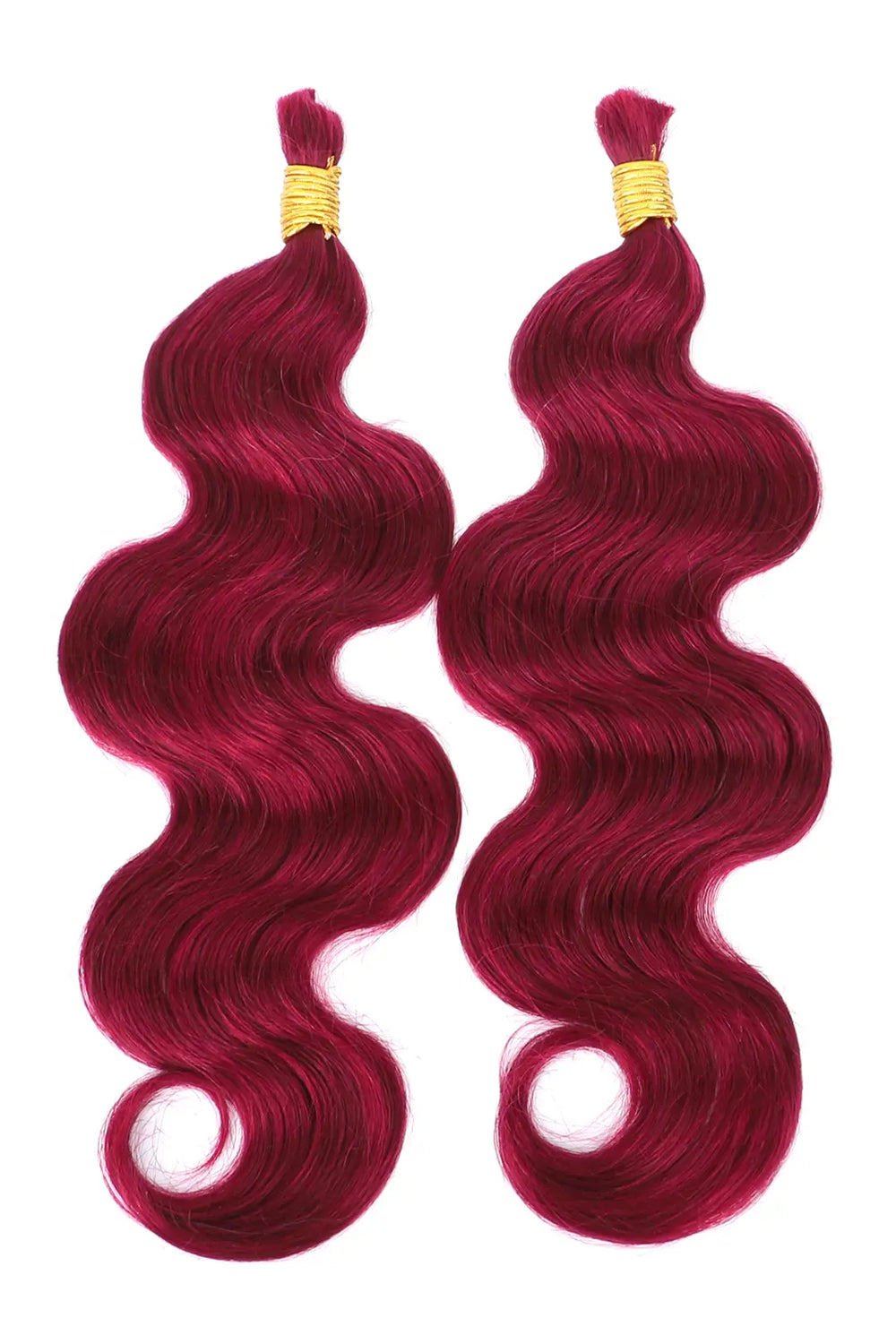 Burgundy 99j body wave bulk human hair for braiding bu28