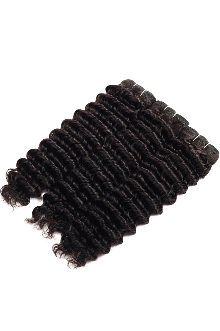 Cambodia Raw Hair Bundle Deep Wave Natural Color 12A