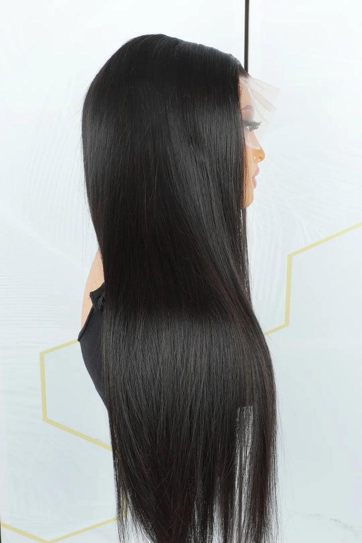 9x6 lace closure wig straight hair side view 1