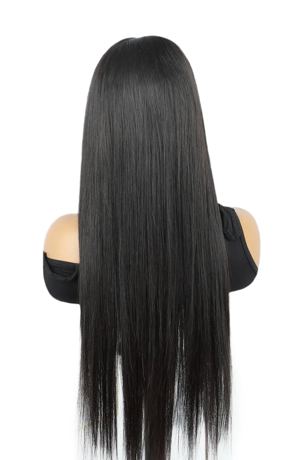 9x6 lace closure wig straight hair black view