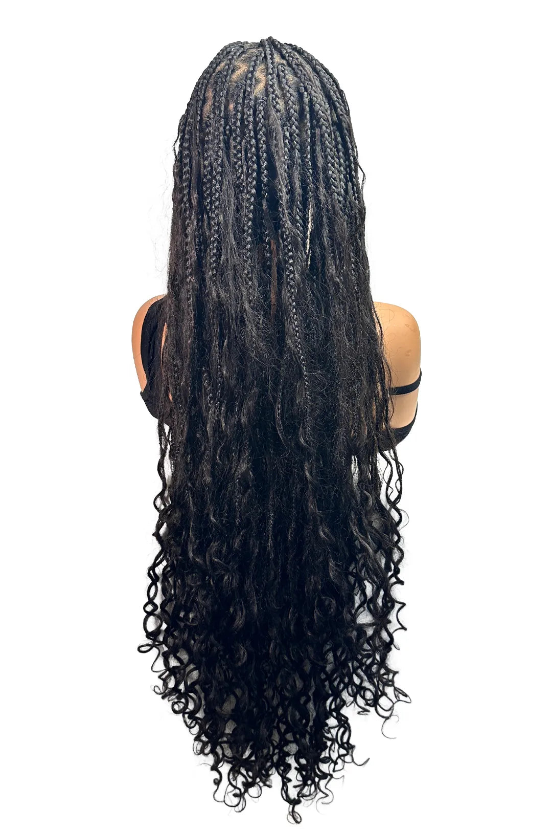 Ygwigs Bohemian Box Braid Voll Lace Wigs Knotless 100% Onbehandeld Haar