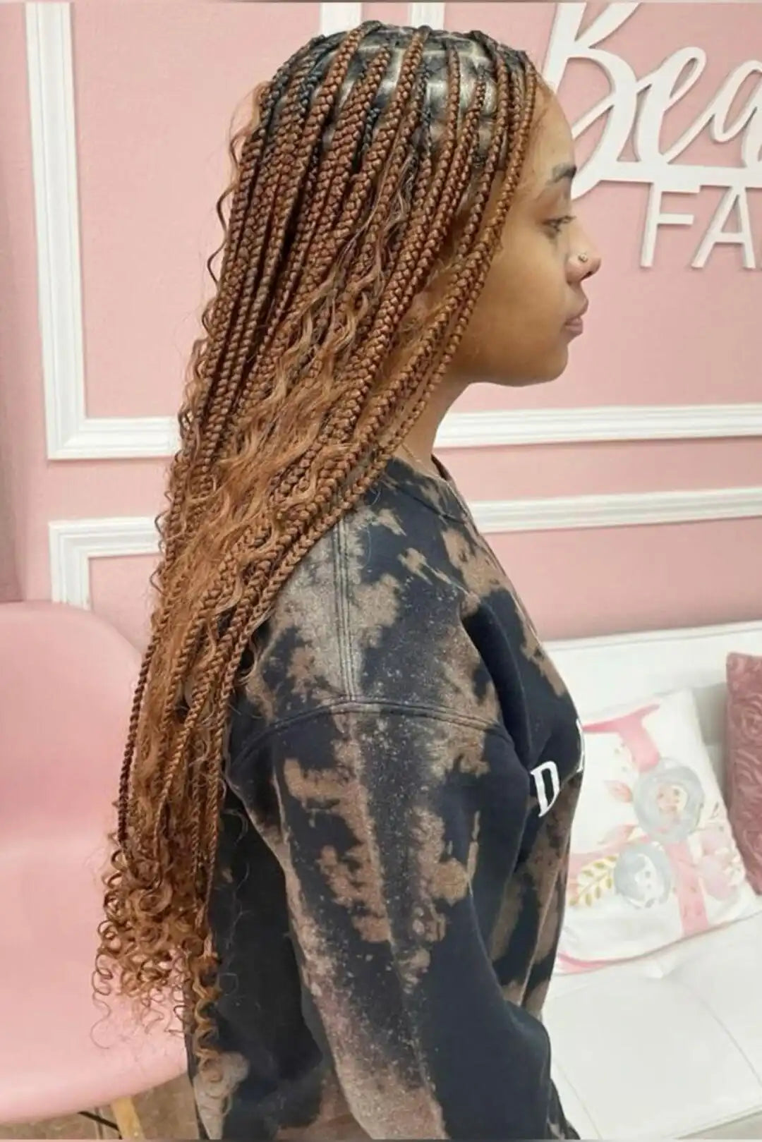 Boho knotless braids image gallery