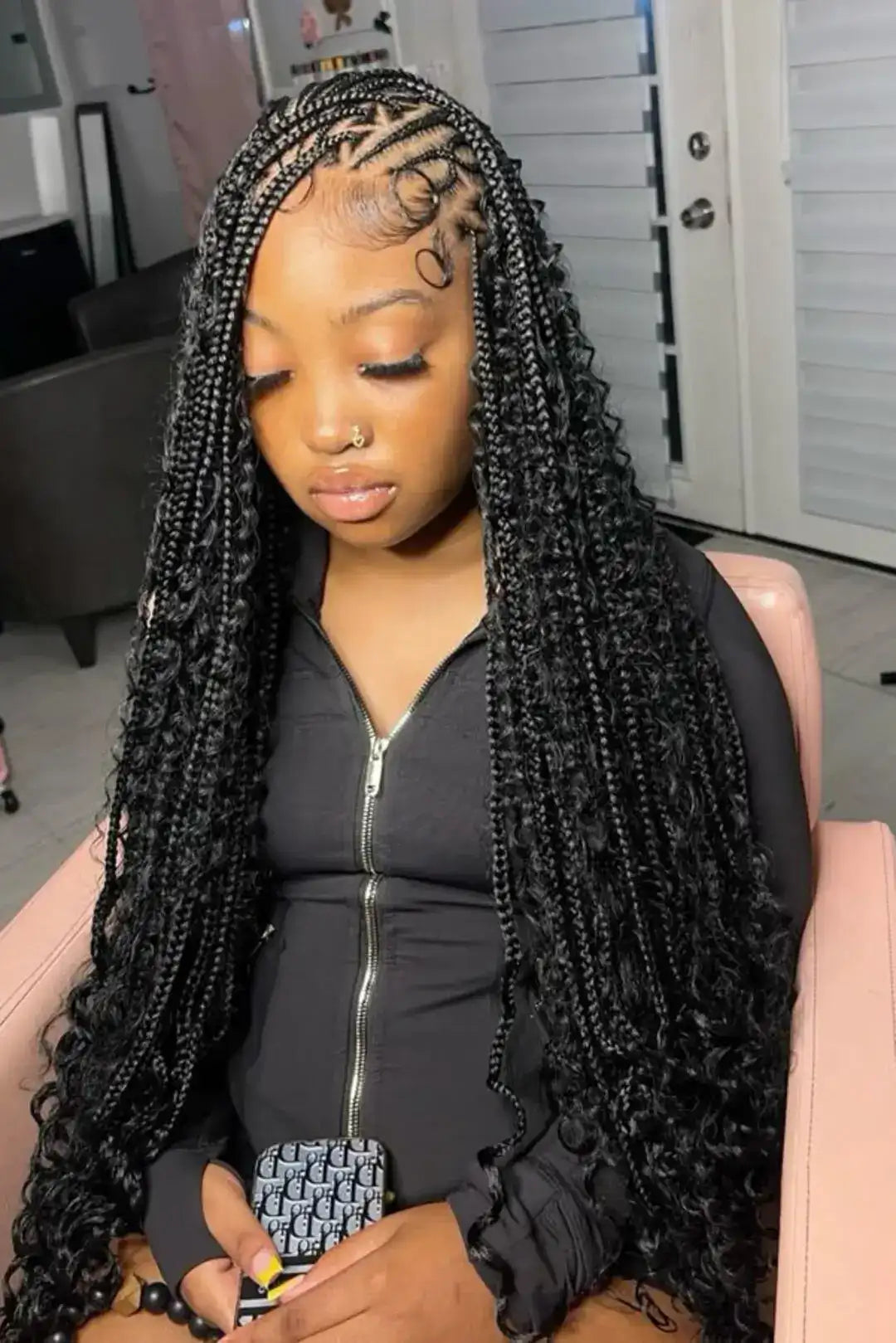Flip over fulani braids image gallery