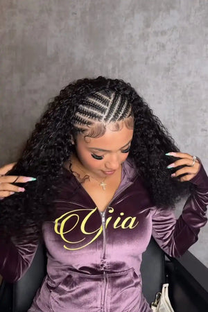 Ins influencer laidbydani shows the braiding process of burmese curly with spiral curls ends bundle