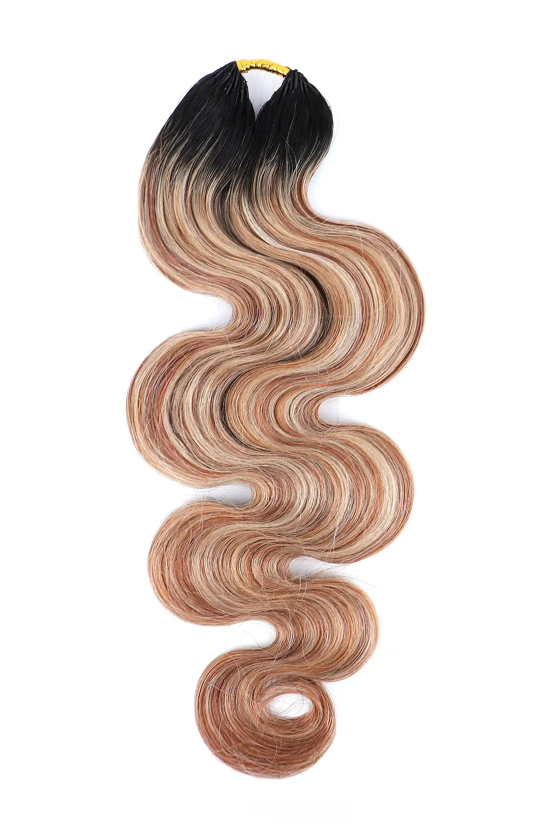 T-Natural Black Root Mixed 27/30/613 Body Wave Feather Crochet Human Hair