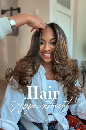 Tiktok influencer Kaychelle shows the braiding process of 4 27 30 piano color hair bundles body wave