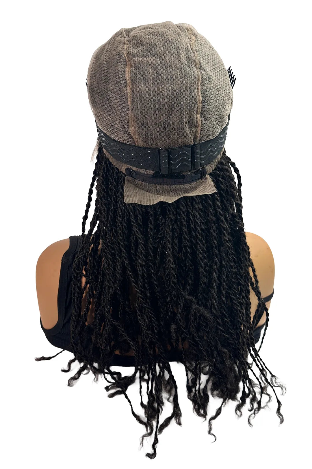 Ygwigs Twist Braids Voll Lace Wigs 18 inch 100% Onbehandeld Haar