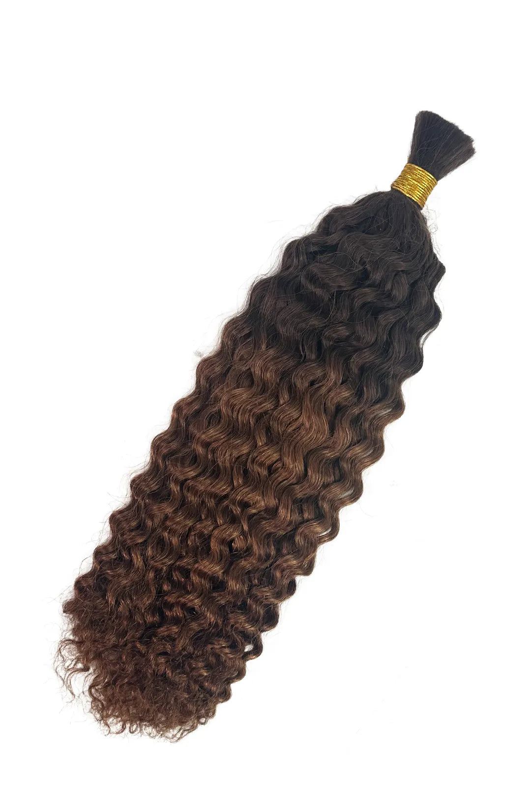 Ygwigs Two-tone Color #4/30 Water Wave Bulk Hair Double Drawn 18inch