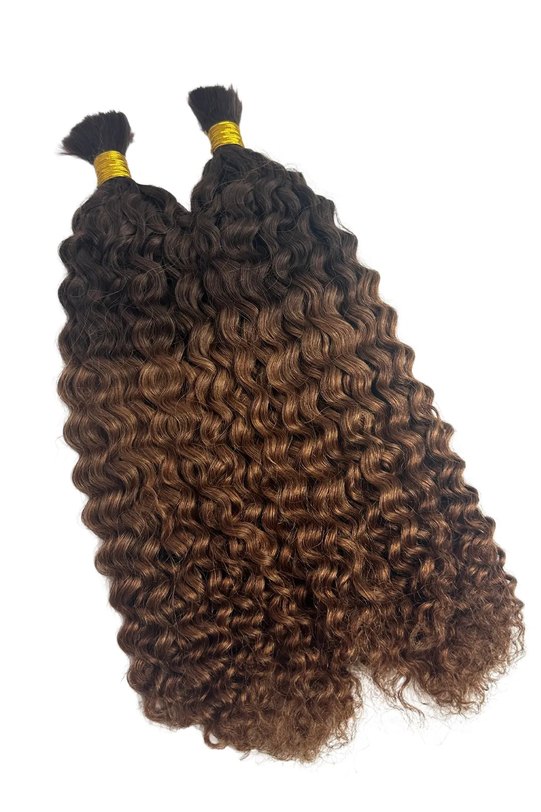 Ygwigs Two-tone Color #4/30 Water Wave Bulk Hair Double Drawn 18inch