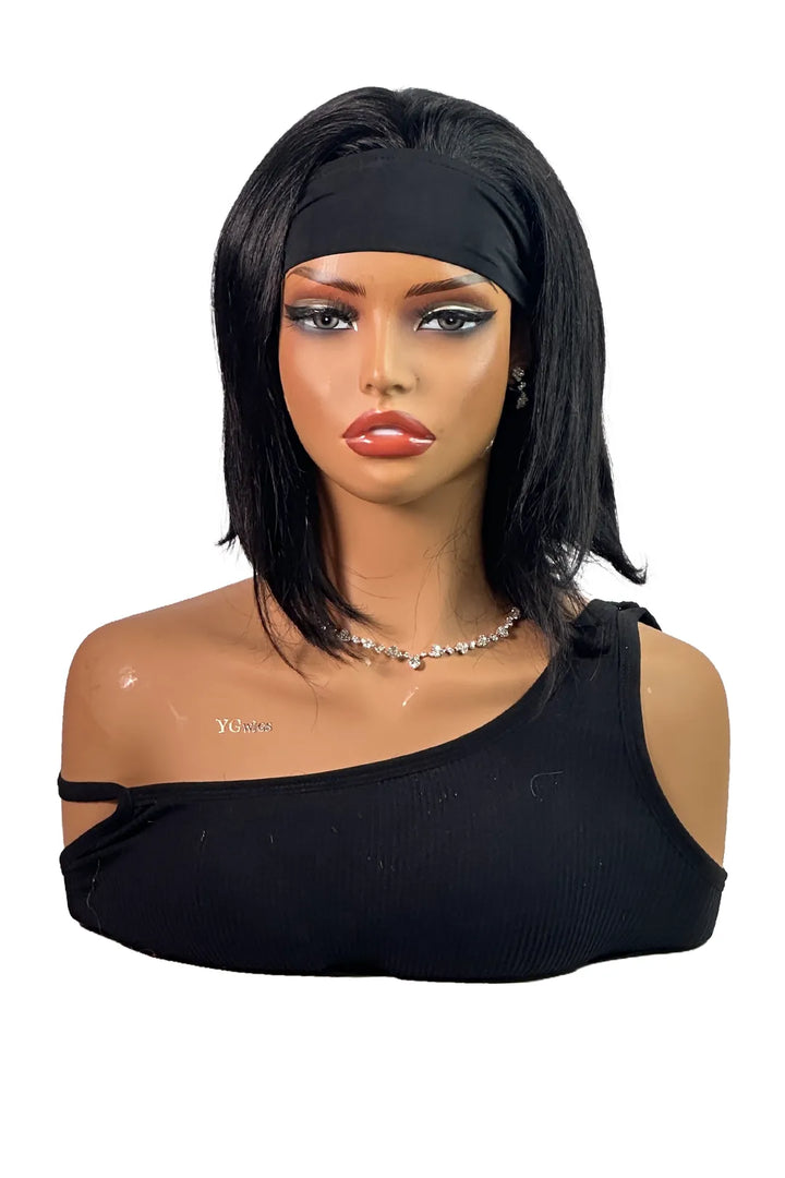 Ygwigs Hoofdband Wigs Recht 10 Inch Natuurlijke Kleur