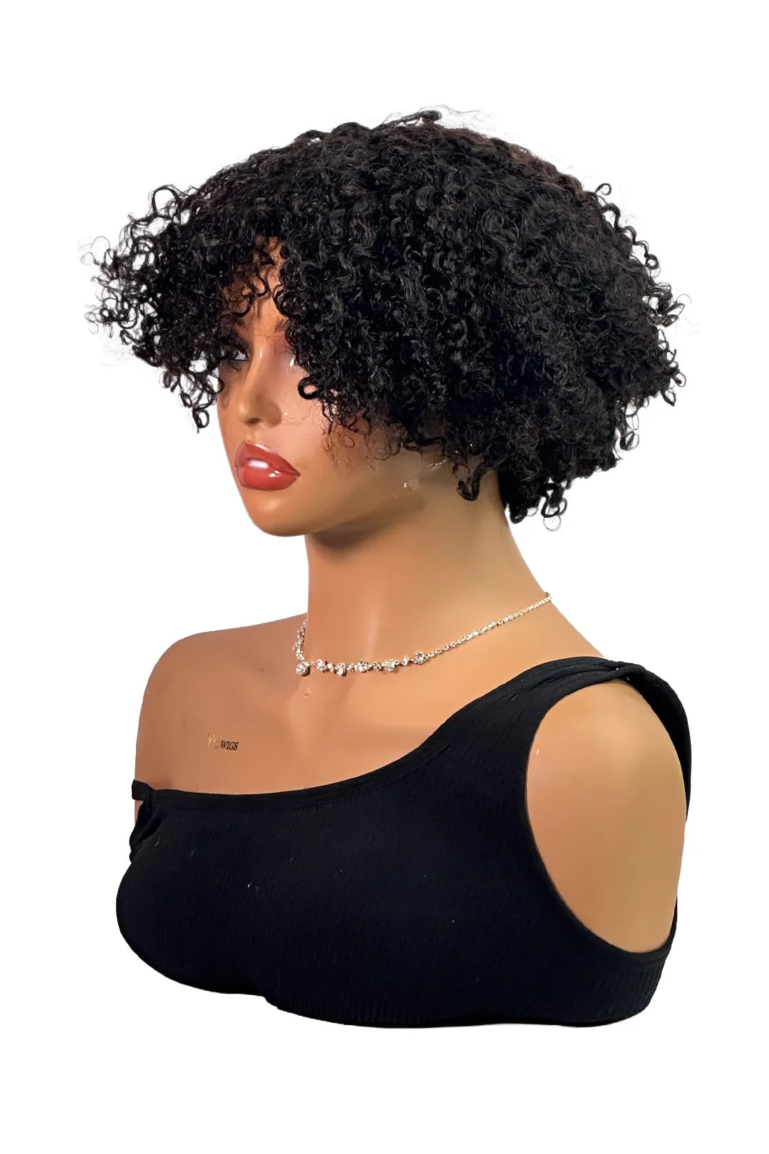 Ygwigs Non-Lace Wigs Krullende Bob 30cm Natuurlijke Kleur