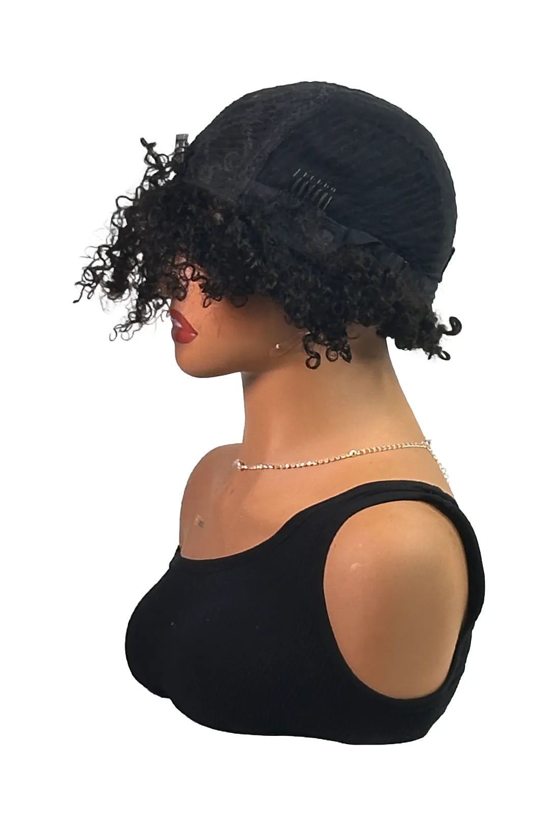 Ygwigs Non-Lace Wigs Krullende Bob 30cm Natuurlijke Kleur