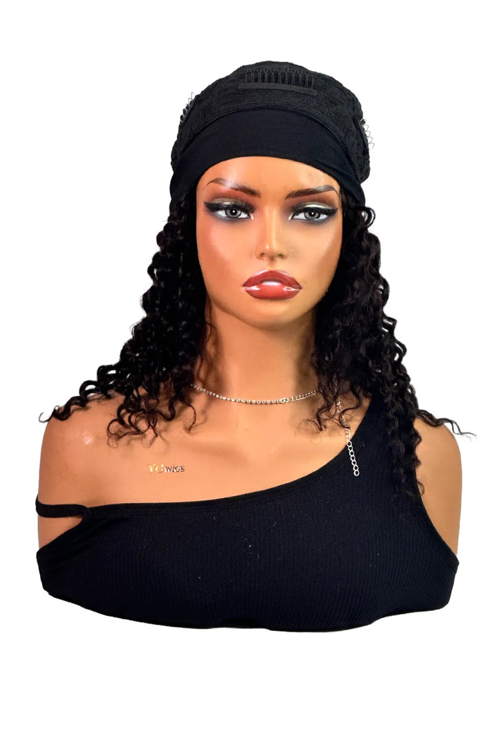 Ygwigs Headband Curly Wig 14 Inch Natural Color