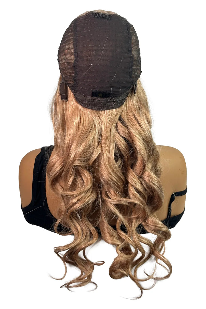 Ygwigs Blonde HD Lace Wig 5x5 Frontal Glueless Body Wave Hair 22 Zoll