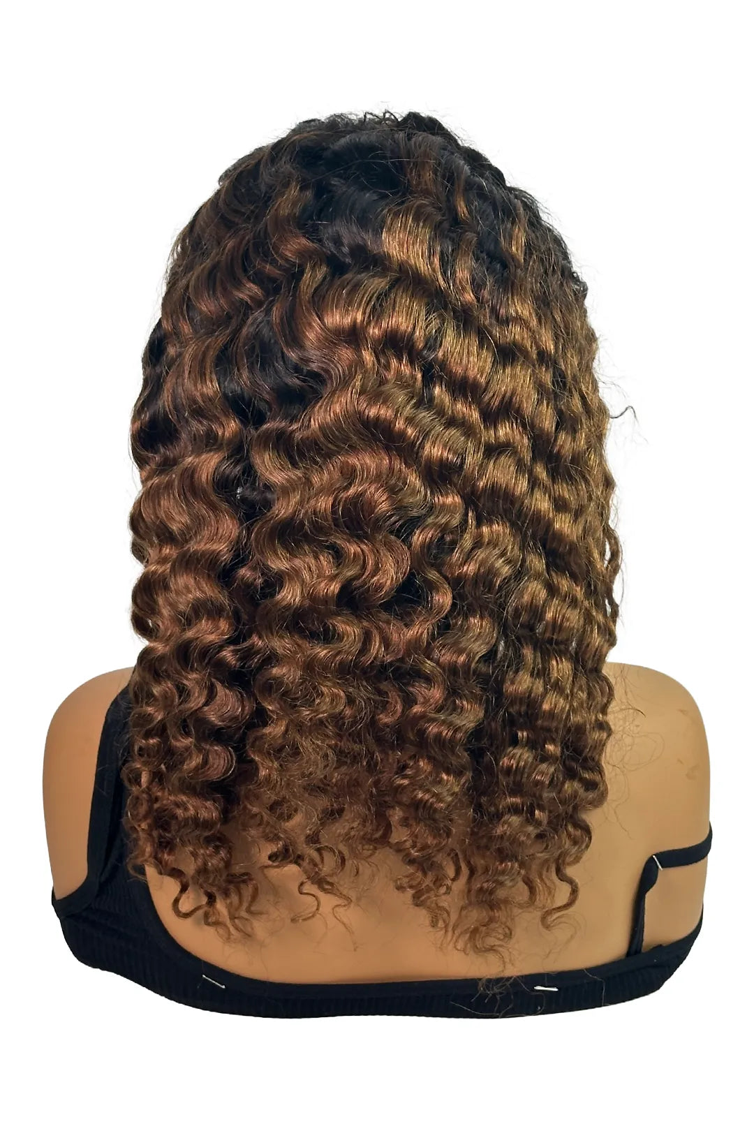 Ygwigs 13x6 HD Ombre Brown Dark Roots Deep Wave Wig