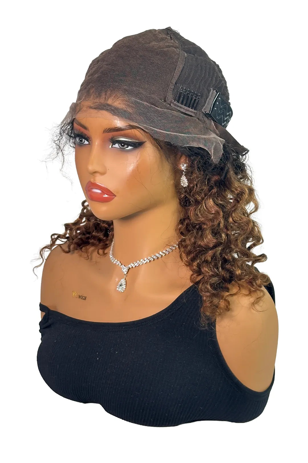 Ygwigs 13x6 HD Ombre Brown Dark Roots Deep Wave Wig