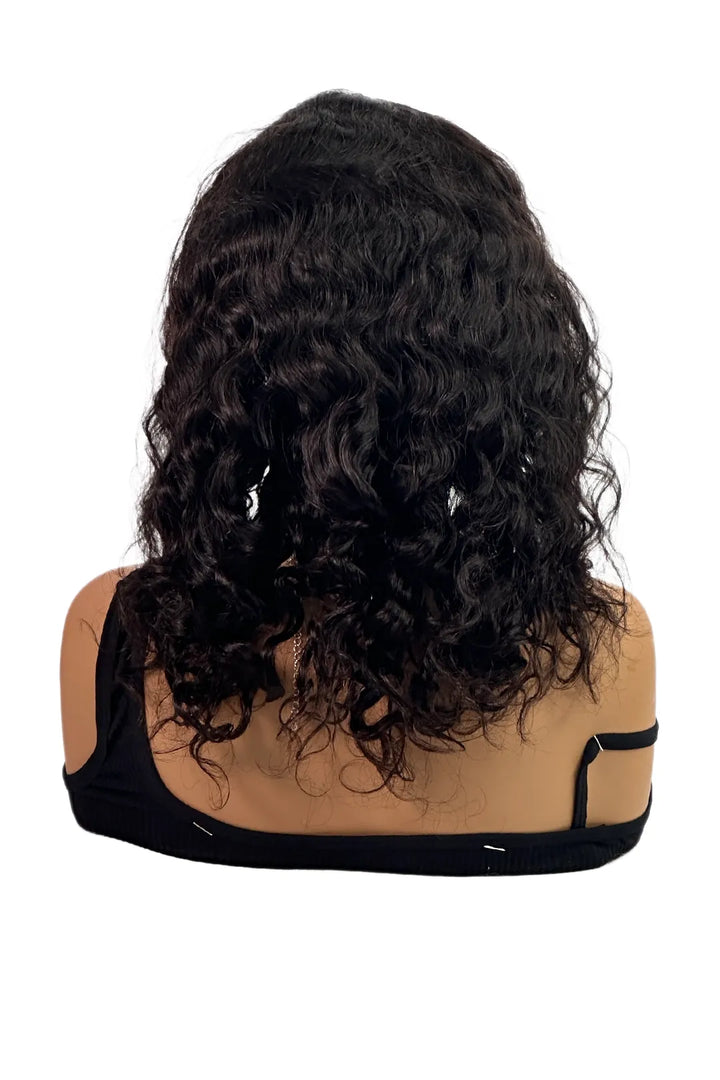 Ygwigs 13x4 Lace Frontal Wig Loose Wave 16 Inch Natural Color