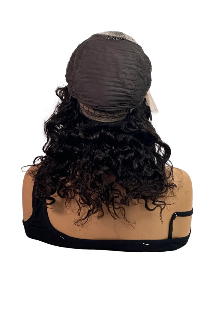 Ygwigs 13x4 Lace Frontal Wig Loose Wave 16 Inch Natural Color