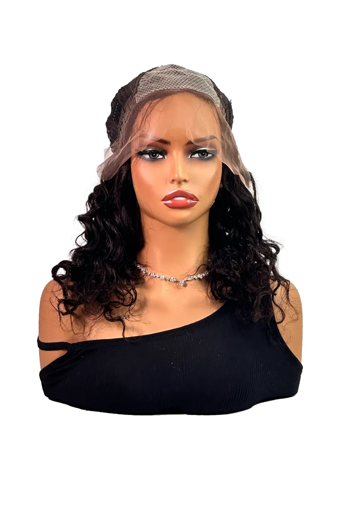 Ygwigs 13x4 Lace Frontal Wig Loose Wave 16 Inch Natural Color