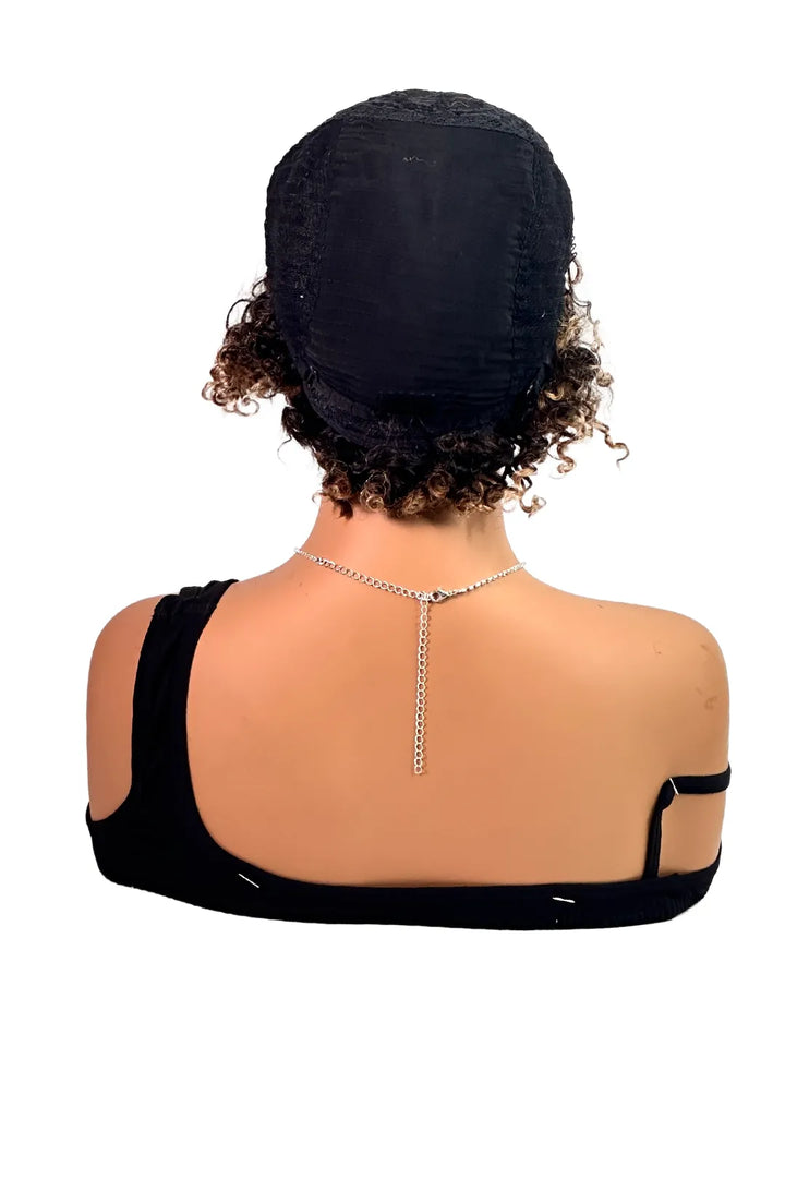 Ygwigs Niet-lace Wigs Krullende Bob 12 inch T1B/27