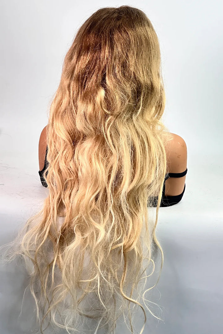Ygwigs Lace Headband Wigs 76cm Body Wave T1B/613 Kleur