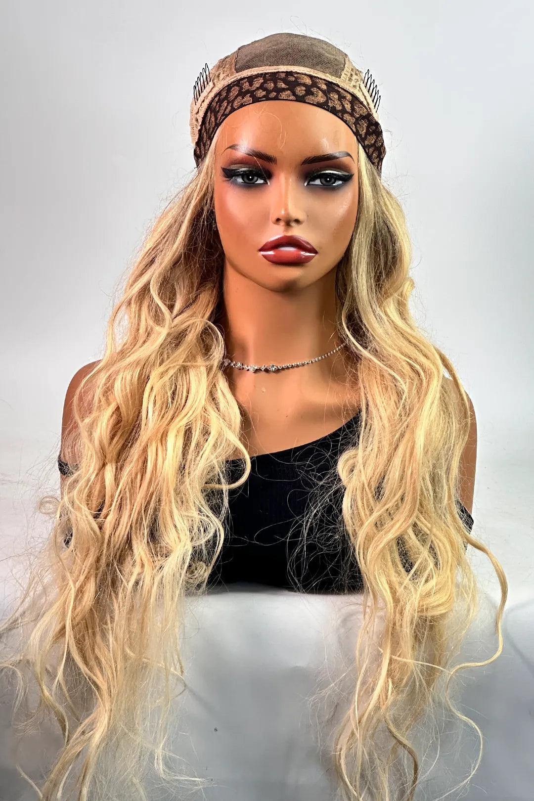 Ygwigs Lace Headband Wigs 76cm Body Wave T1B/613 Kleur