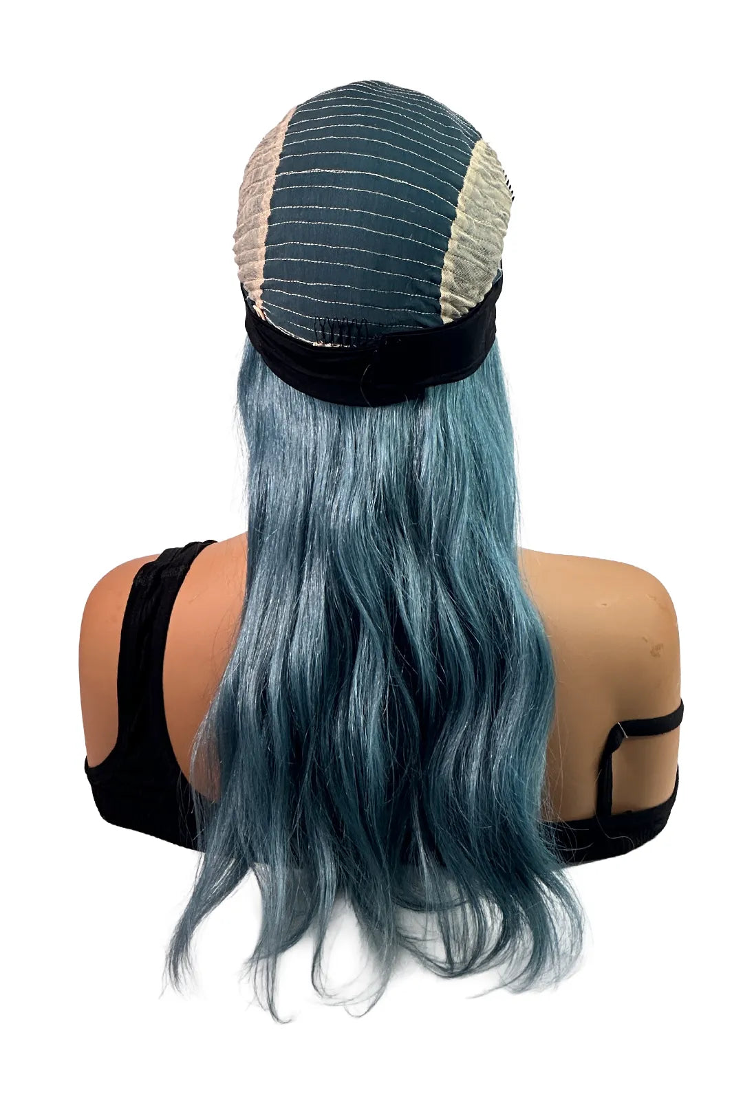 Ygwigs Lace Headband Wigs 46cm Water Wave Blauwe Kleur