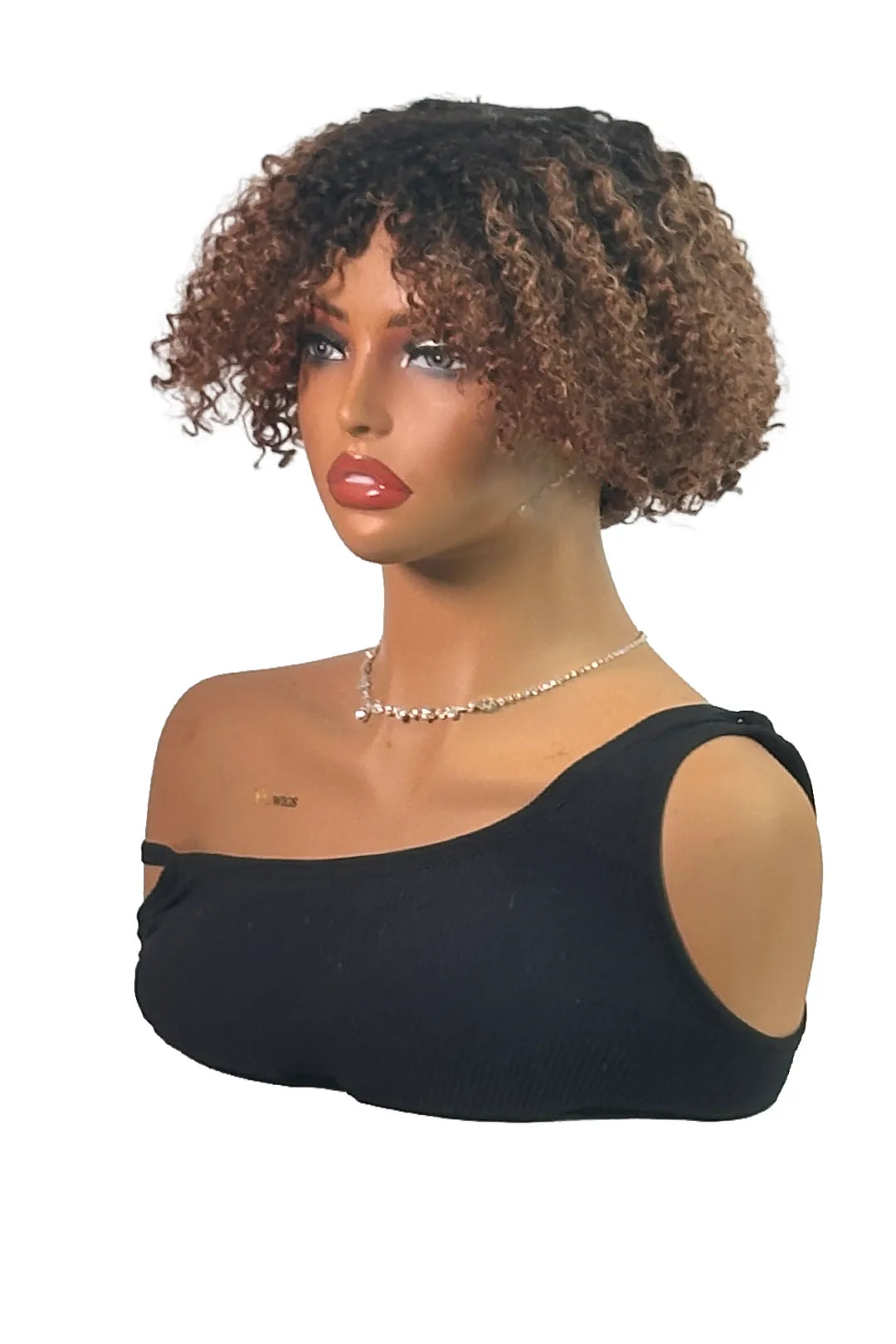 Ygwigs Non-Lace Wigs Krullende Bob 30cm T1B/30