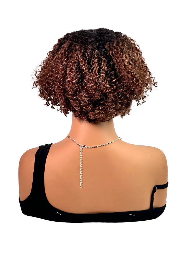 Ygwigs Non-Lace Wigs Krullende Bob 30cm T1B/30