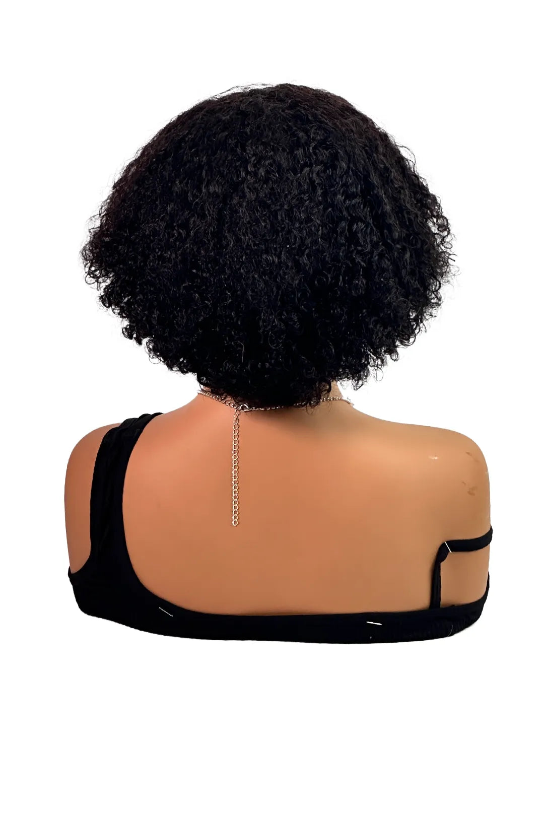 Ygwigs T Part Lace Wig Curly 10inch Natural Color