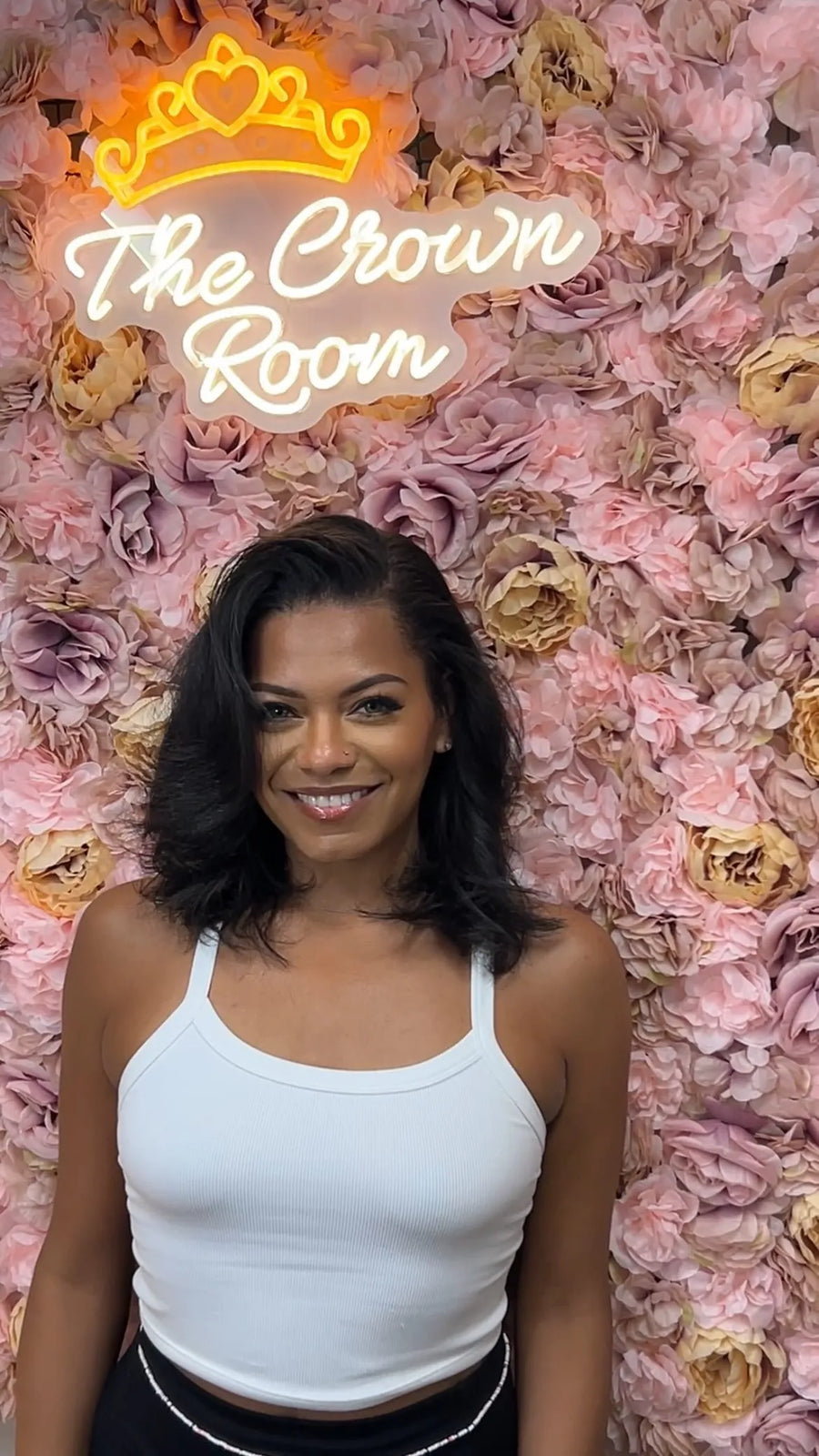 Long layered sew-in curls hairstyle with side part, hairstylist in Louis, MO