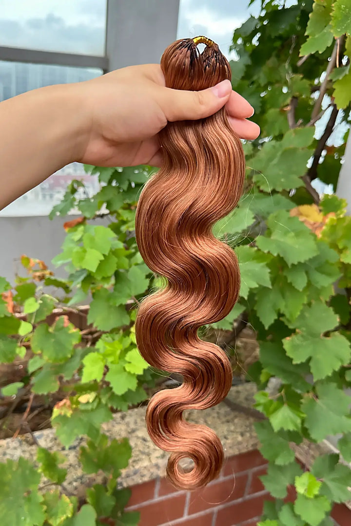 Auburn Brown #30 Body Wave Feather Crochet Human Hair 2